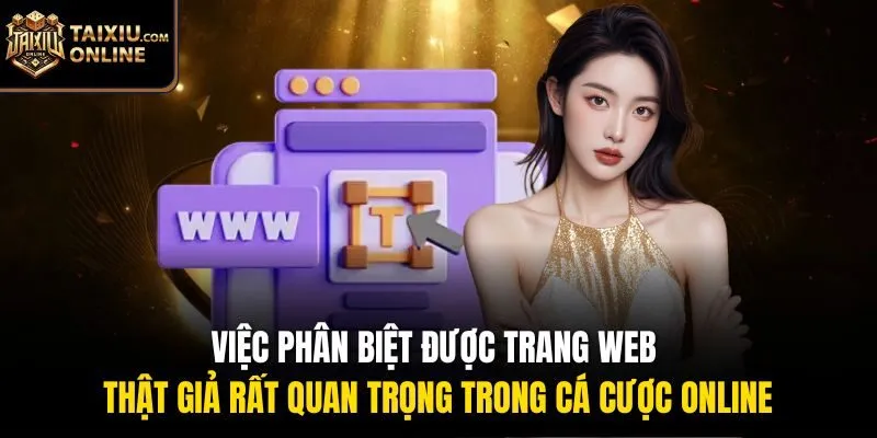 Việc phân biệt được trang web thật giả rất quan trọng trong cá cược online